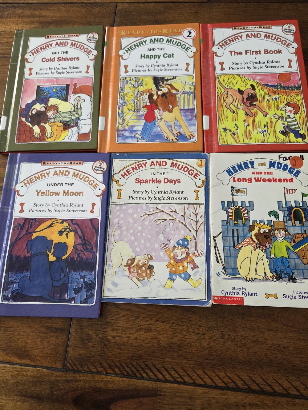 Lot of 6 Henry And Mudge BooksBy Cynthia Rylant Collection Set HC/PB